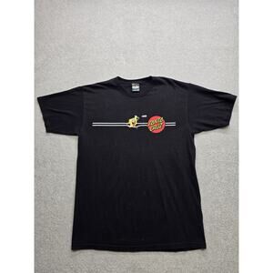 2000s Y2K Santa Cruz Skateboard SpongeBob SquarePants Graphic Skate TShirt Large